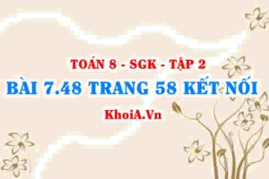 Bài 7.48 trang 58 Toán 8 Kết nối tri thức Tập 2